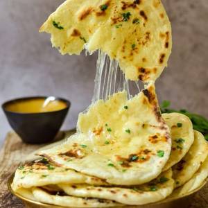 Cheesee Naan (With Gravy) + Sweet Lassi 300 ml