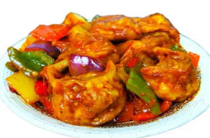 Chicken chilli momos 8 pieces