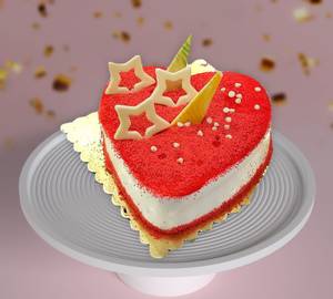 Anniversary Red Velvet Heart Shaped Cake (1 pound)