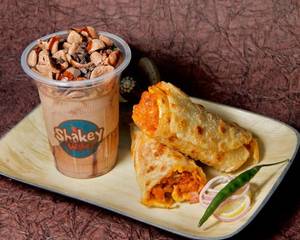 Chicken Bhuna Roll + Chocolate Milkshake