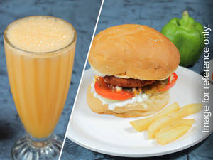 Chicken Burger + Orange Juice                   