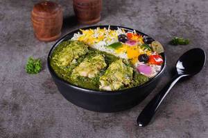 Palak Chicken Rice Bowl