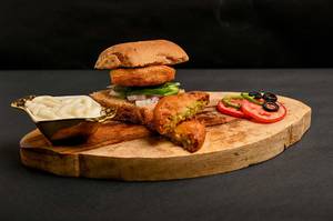 Cheesey Masala Veg Pav Burger