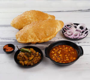 Cheese Paneer Chole Bhature