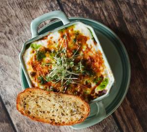 Cheddar Melt Mushroom And Spinach Crepe