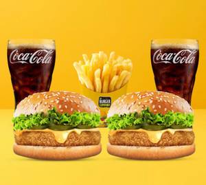 2 Chicken Supreme Burger + Salted Fries + 2 Pepsi (250 Ml)