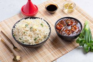 Prawns Manchurian Fried Rice