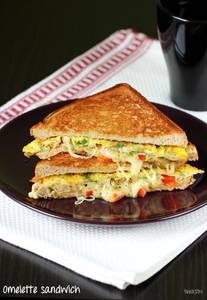 Egg Omelette Cheese Sandwich