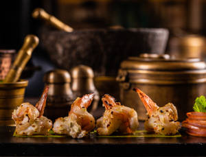 Dry Chilli Garlic Prawns