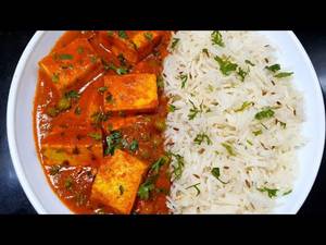 Matar paneer + jeera rice salad 