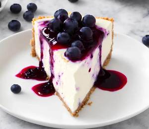 Baked Vanilla Blueberry Cheese Cake 
