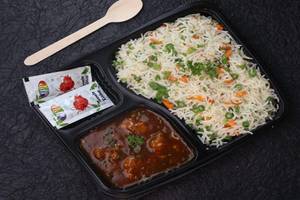 Veg Fried Rice Gobi Manchurian Combo