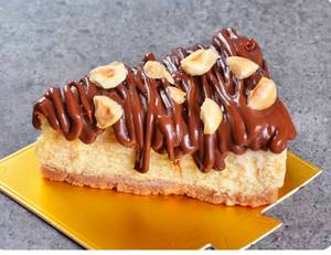 Eggless Nutella Cheese Cake Slice