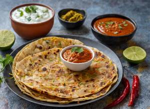 Sev Paratha [Ghee][2 Pieces]