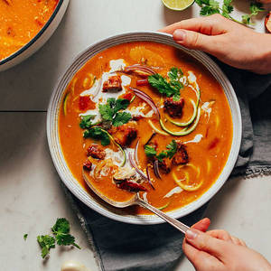 Veg Tom Yum Soup. (serves 1)