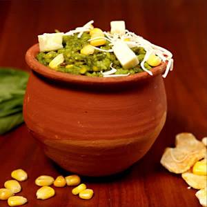 Cheese Corn Palak Khichdi