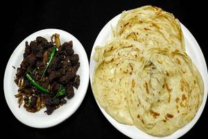 Pothu (buff) Fry With Porotta (3 Pcs)