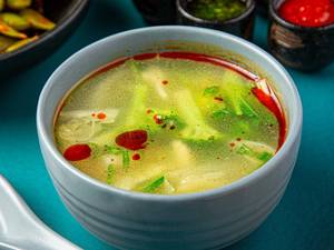Fiery Clear Soup With Glass Noodles