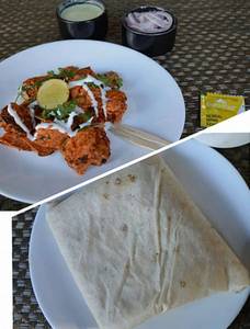 Achaari Chaap (full) + 3 Roomali + Green Chutney & Onion