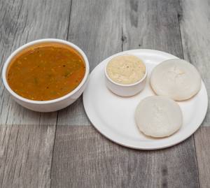 Idli (2 Pcs) Sambar Mixed