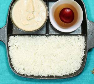 Malai Chicken Rice Thali Combo