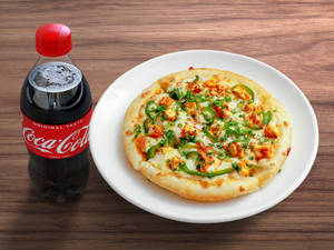 7"  Makhani Paneer Pizza + Coke 250 Ml Pet Bottle