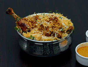 Chicken Biriyani (served With Salan & Raita)