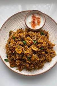Mushroom biryani