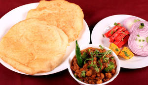 Spl Chole Bhature With Sweet Of The Day