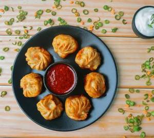 Veg Momos Fried (5 Pieces)