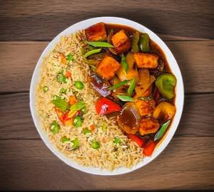 Chilli Paneer + Rice + 200ml Coke