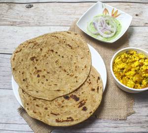2 Lachha Paratha + Paneer Bhujia