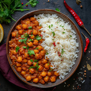Punjabi Choley Rice Bowl