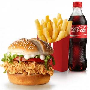 Classic Chicken Zinger Burger + Salted Fries (small) + Coke (250 Ml)