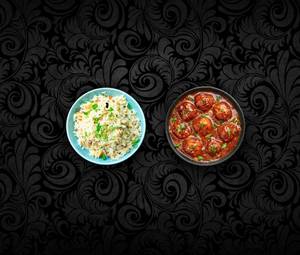 Manchurian Gravy With Fried Rice Cold Drink 250 Ml