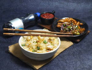 Chicken Chilly(Half)+Chicken Fried Rice(Half)+Softdrink