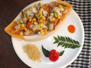 Dahi Papri Corn Masala Chaat