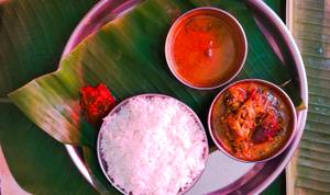 Plane Rice+ Sambar