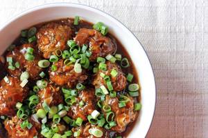 Crispy Veg Manchurian Chilli and Ginger Sauce Combo