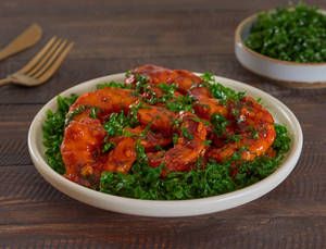 Crispy Spinach Prawns