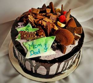 Caramel Chocolate Eggless Cake