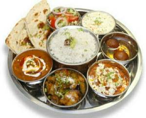 Veg  Thali With Extra aloo 65 roll