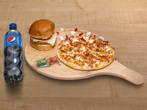 Burger and Pizza with Cold drink Combo