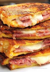 Bacon Caramelized Onion And Cheese Stuffed French Toast