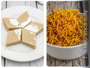 Kaju Burfi (250 Gms) + Special Mixture (250 Gms)