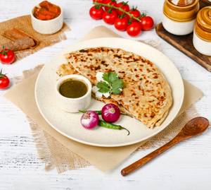 Onion Paratha with Sweet Lassi