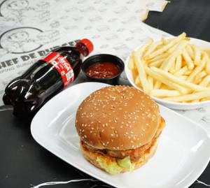 Chef Spicy Paneer Burger Combo Meal