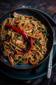 Chicken Sichuan Chilly Garlic Noodles [Signature Dish!!]
