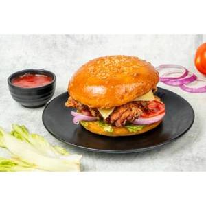 Tandoori chicken burger