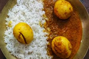 Egg Curry with Rice Combo 